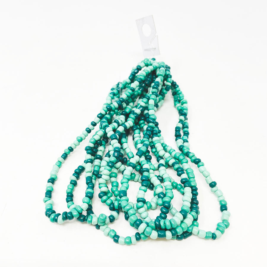 Teal Ombre Seed Bead Strand