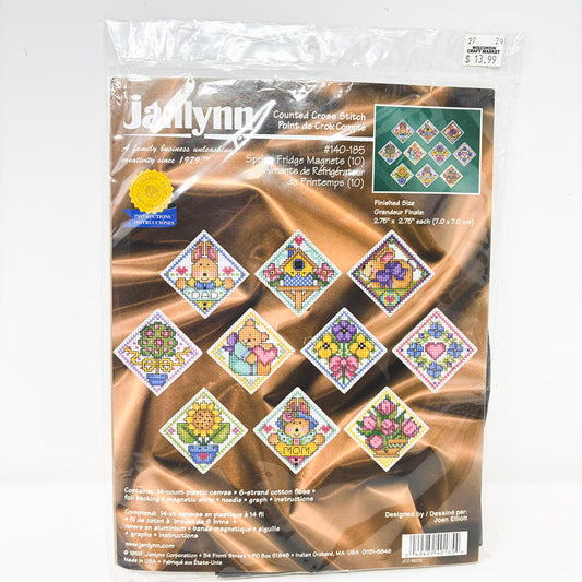 "Spring Fridge Magnets" Cross Stitch Kit by Janlynn