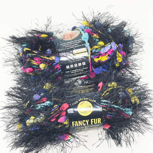 Lion Brand Yarn Bold Black Fancy Fur (1)