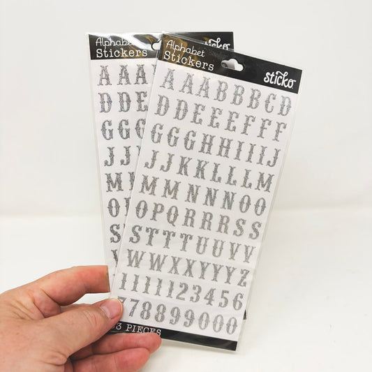 Sticko Silver Glitter Alphabet Stickers (1)