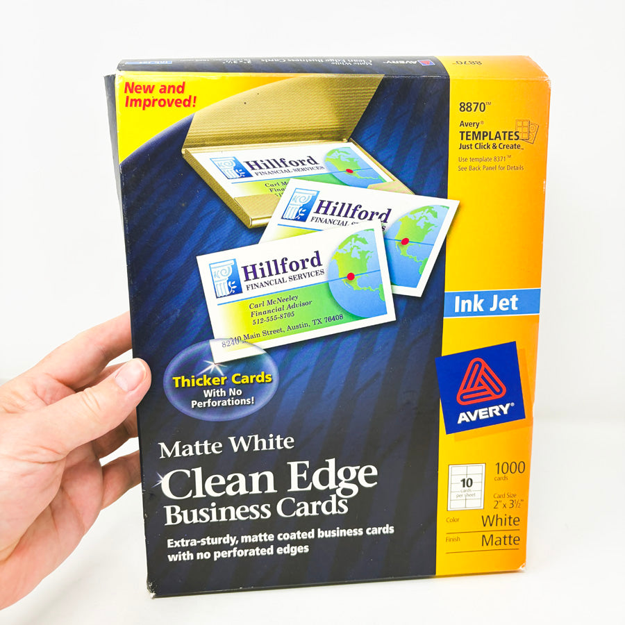 Avery 1000 Clean Edge Business Cards 8870