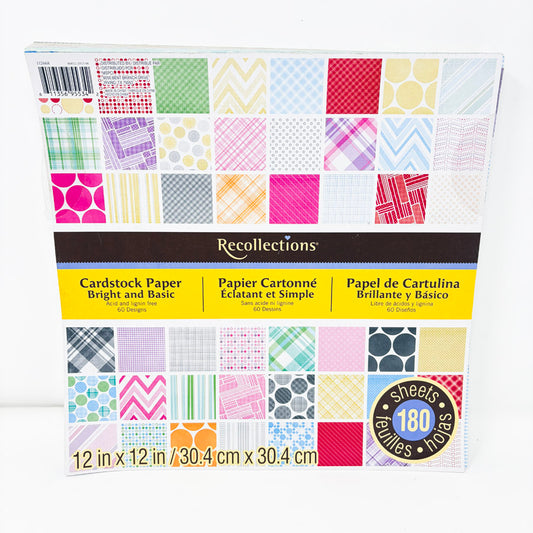 Recollections Bright & Basic 12"x12" Cardstock Paper Pad