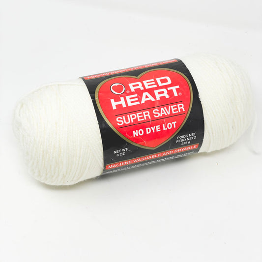 Red Heart 8 oz Acrylic Yarn - White