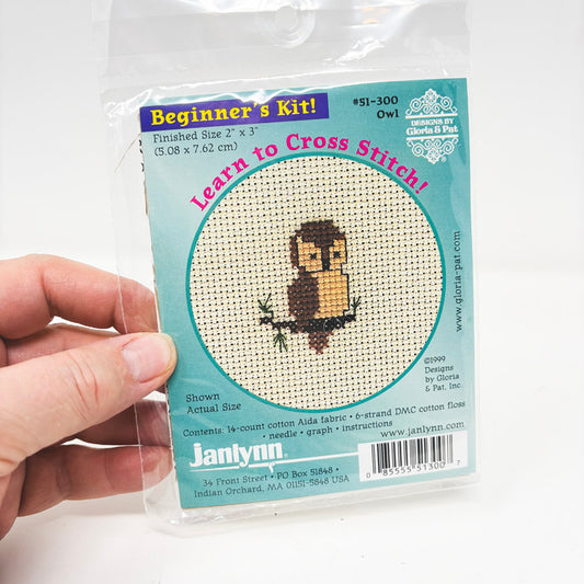 "Owl" Beginner Cross Stitch Kit by Janlynn