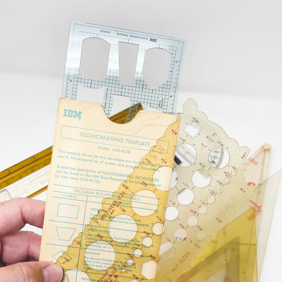 Vintage Drafting Tool & Template Kit