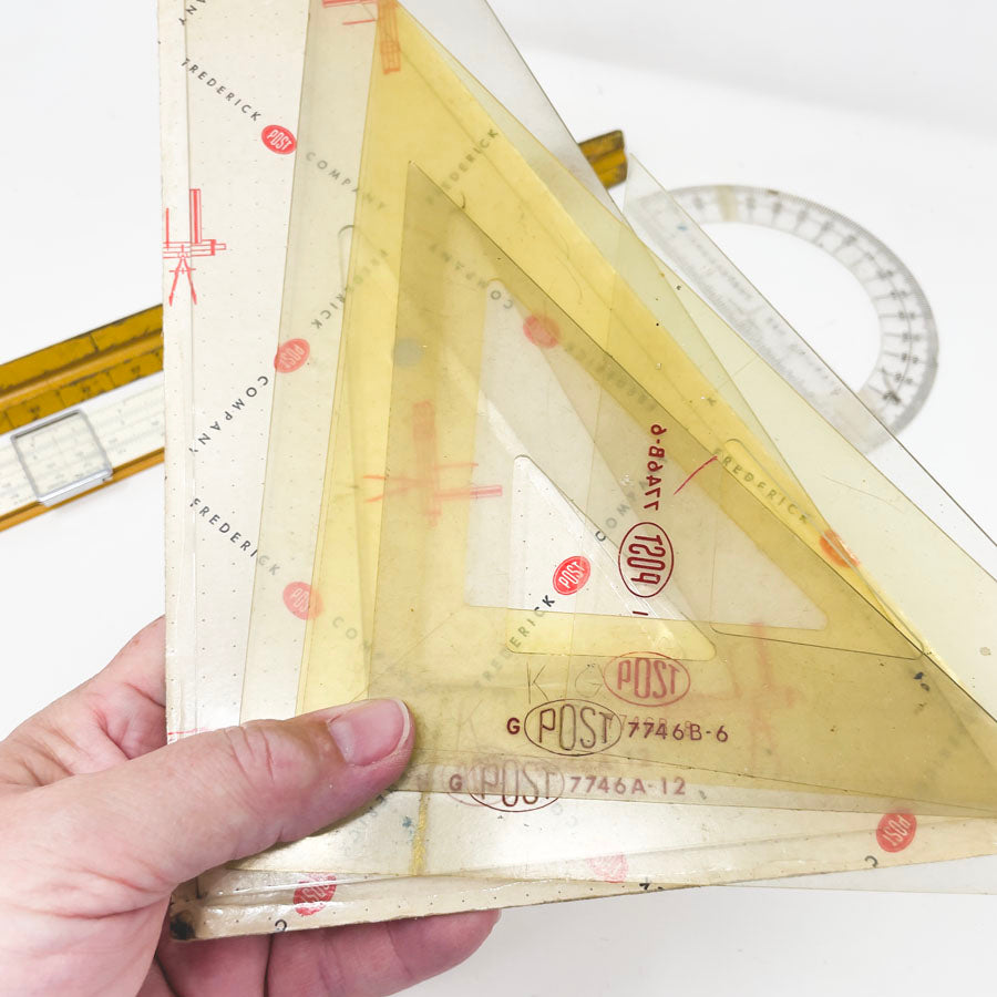 Vintage Drafting Tool & Template Kit
