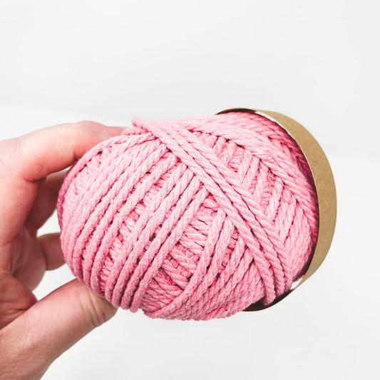 Pink Macrame Cord Ball