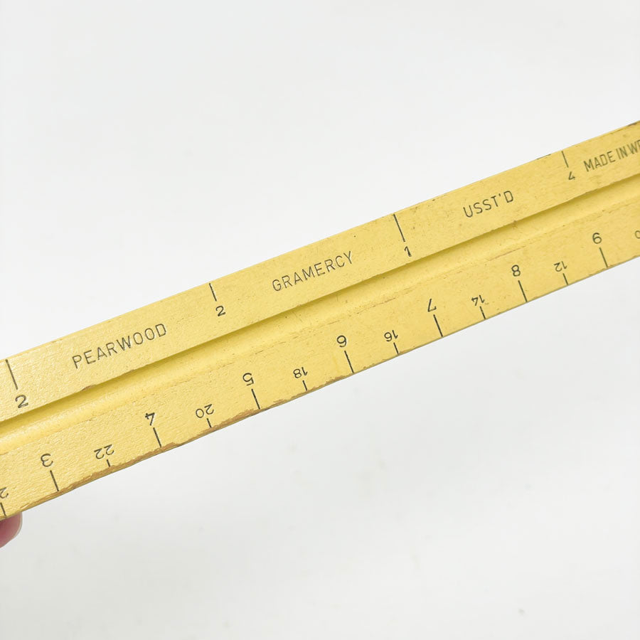 Vintage Wood Engineer's Ruler (1)