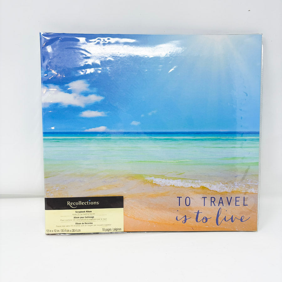 Recollections Travel Themed 12"x12" Scrapbook Album