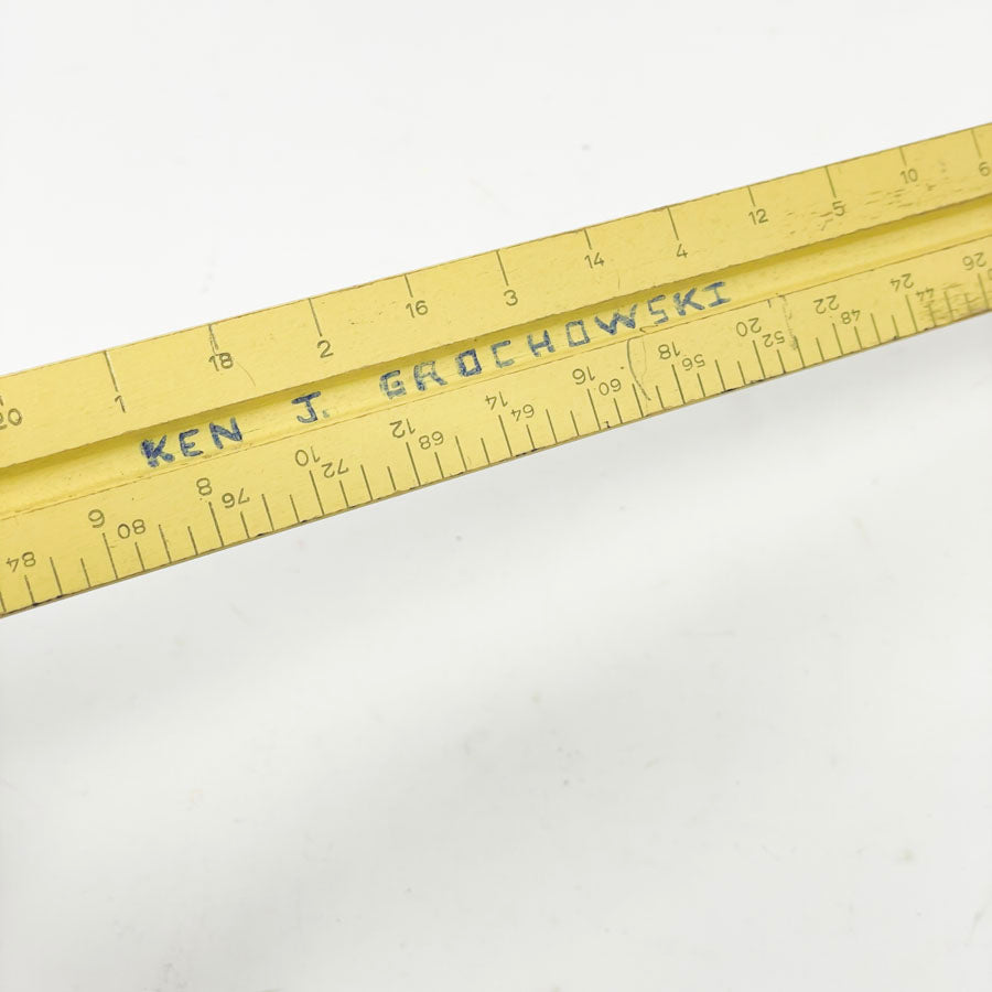 Vintage Wood Engineer's Ruler (1)