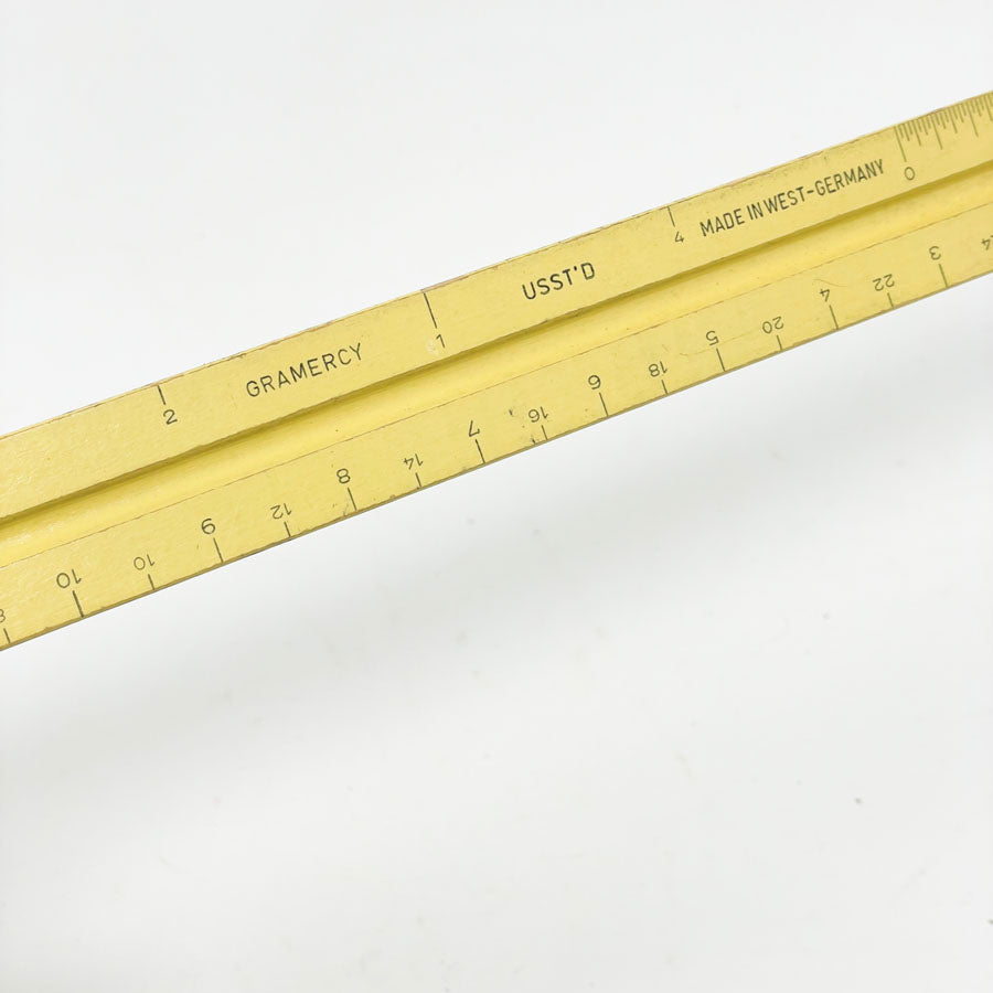Vintage Wood Engineer's Ruler (1)