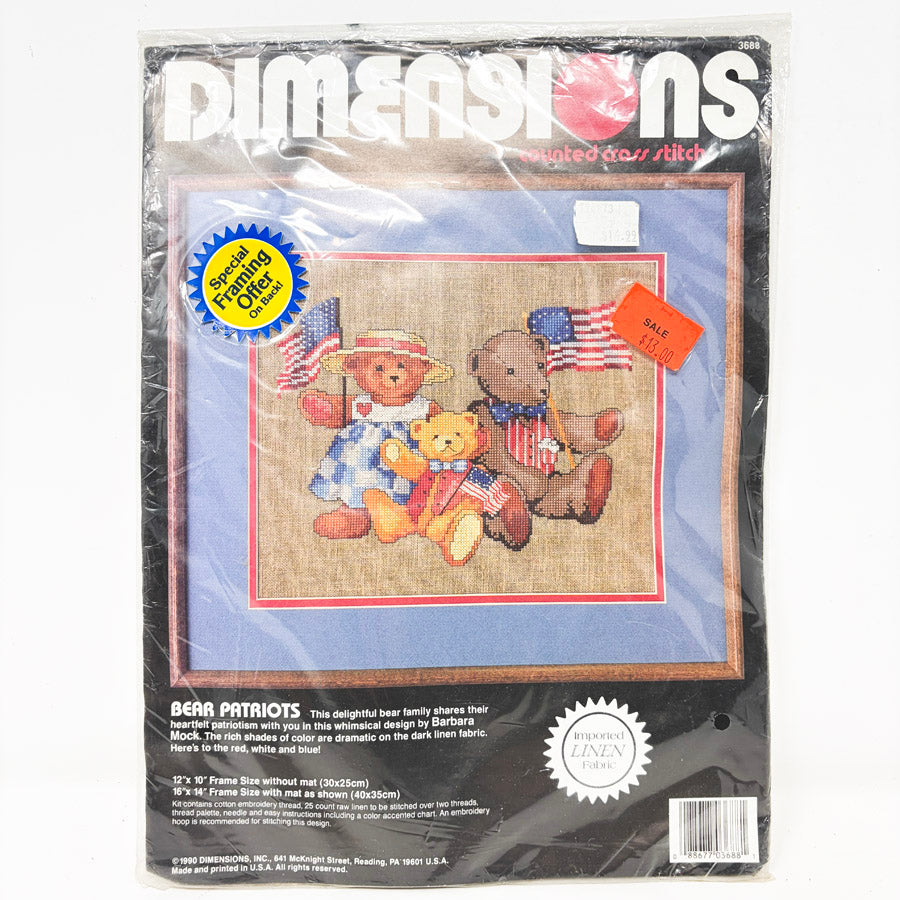 "Bear Patriots" Cross Stitch Kit by Dimensions