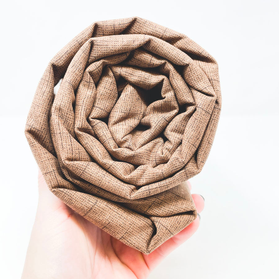 4 Yards Waverly Brown Tweed Fabric