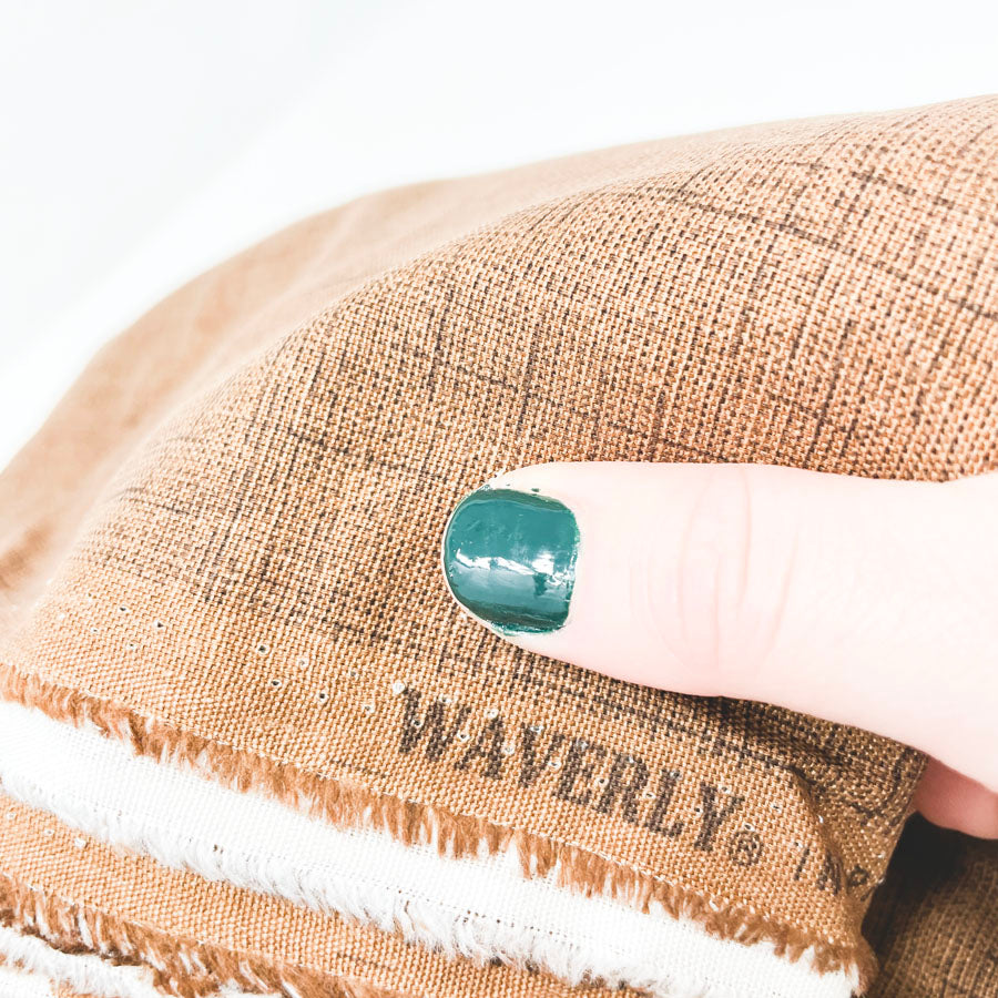 4 Yards Waverly Brown Tweed Fabric