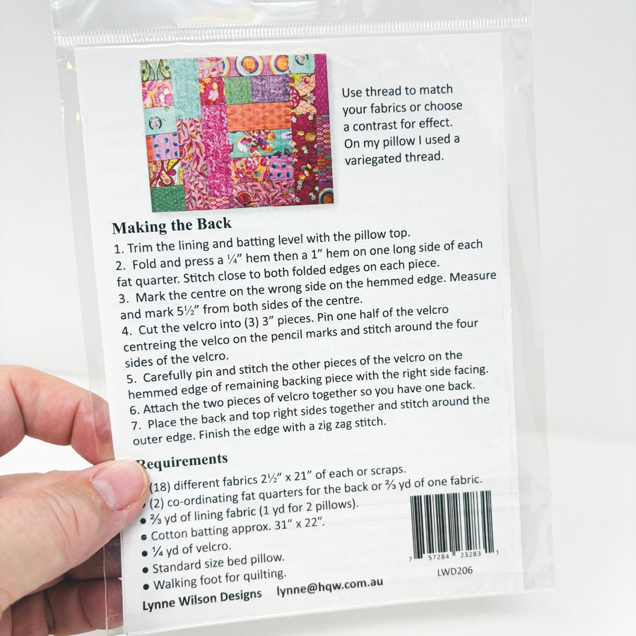 Lynne Wilson Designs Quilted Snuggle Pillow Pattern