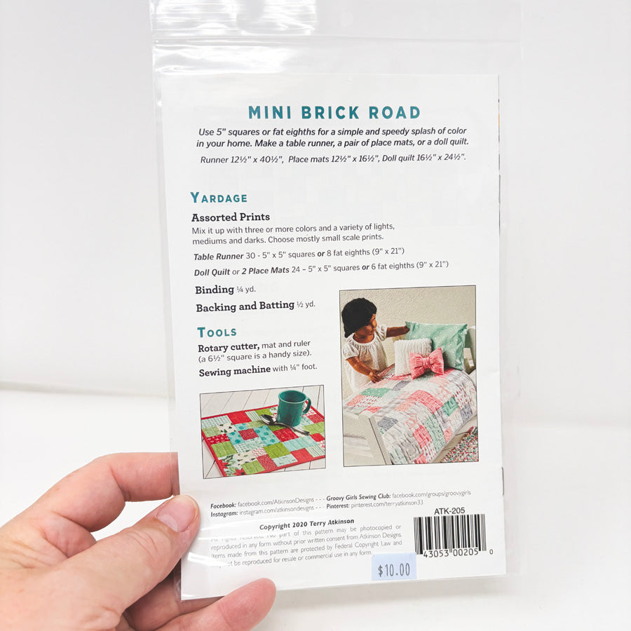Atkinson Designs Mini Brick Road Quilt Pattern