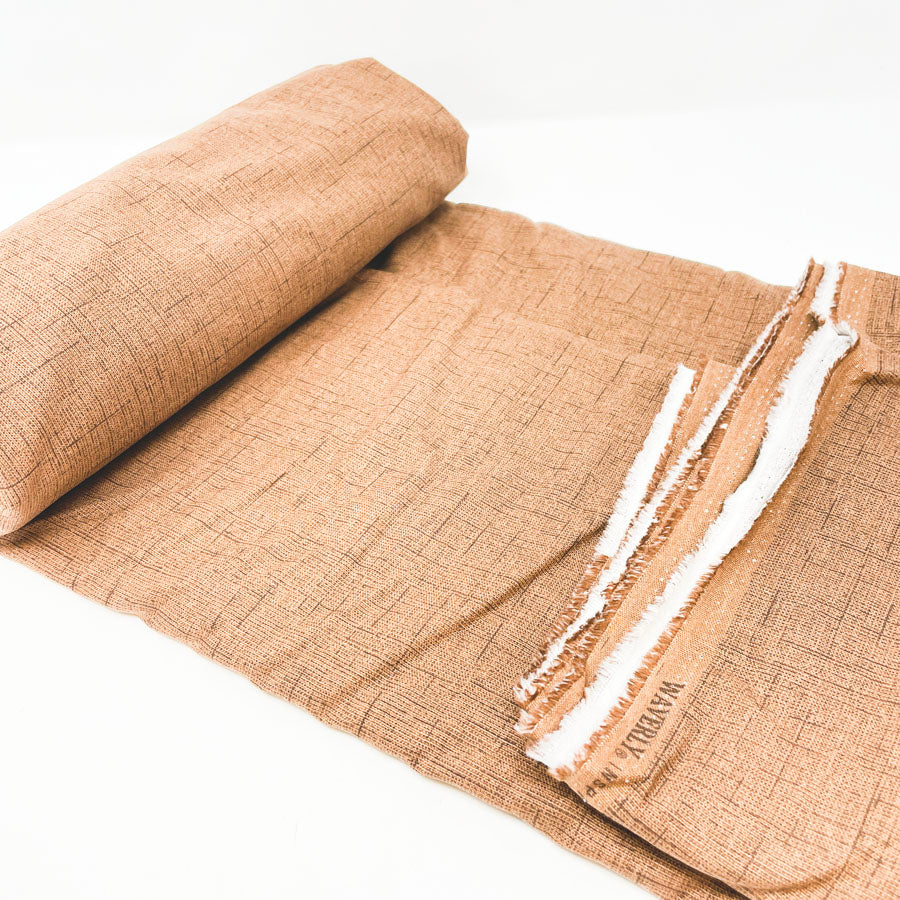 4 Yards Waverly Brown Tweed Fabric