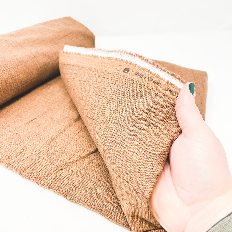 4 Yards Waverly Brown Tweed Fabric