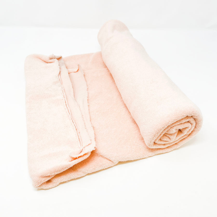 1 Yard Peach Terrycloth Fabric