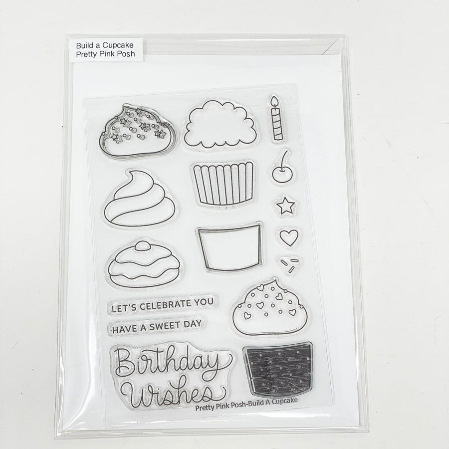 Build a Cupcake Clear Stamps and Dies - Pretty Pink Posh