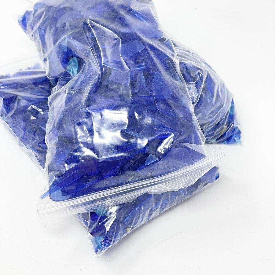 Bag of Tumbled Glass - Blue - 1# 9 oz