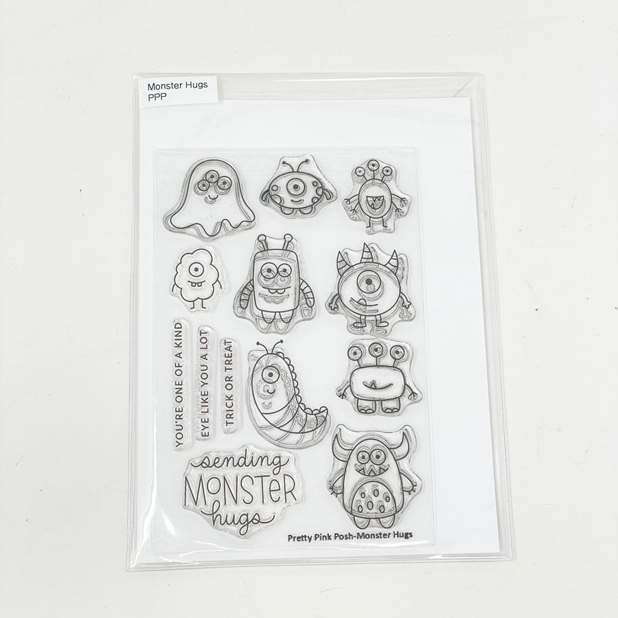 Monster Hugs Clear Stamps and Dies - Pretty Pink Posh