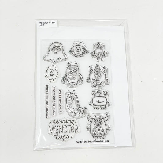 Monster Hugs Clear Stamps and Dies - Pretty Pink Posh