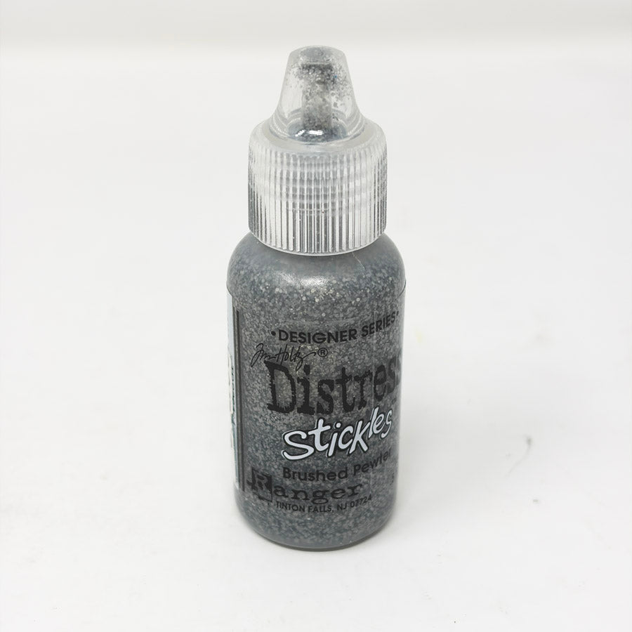 Distress Stickles Glitter Glue Brushed Pewter