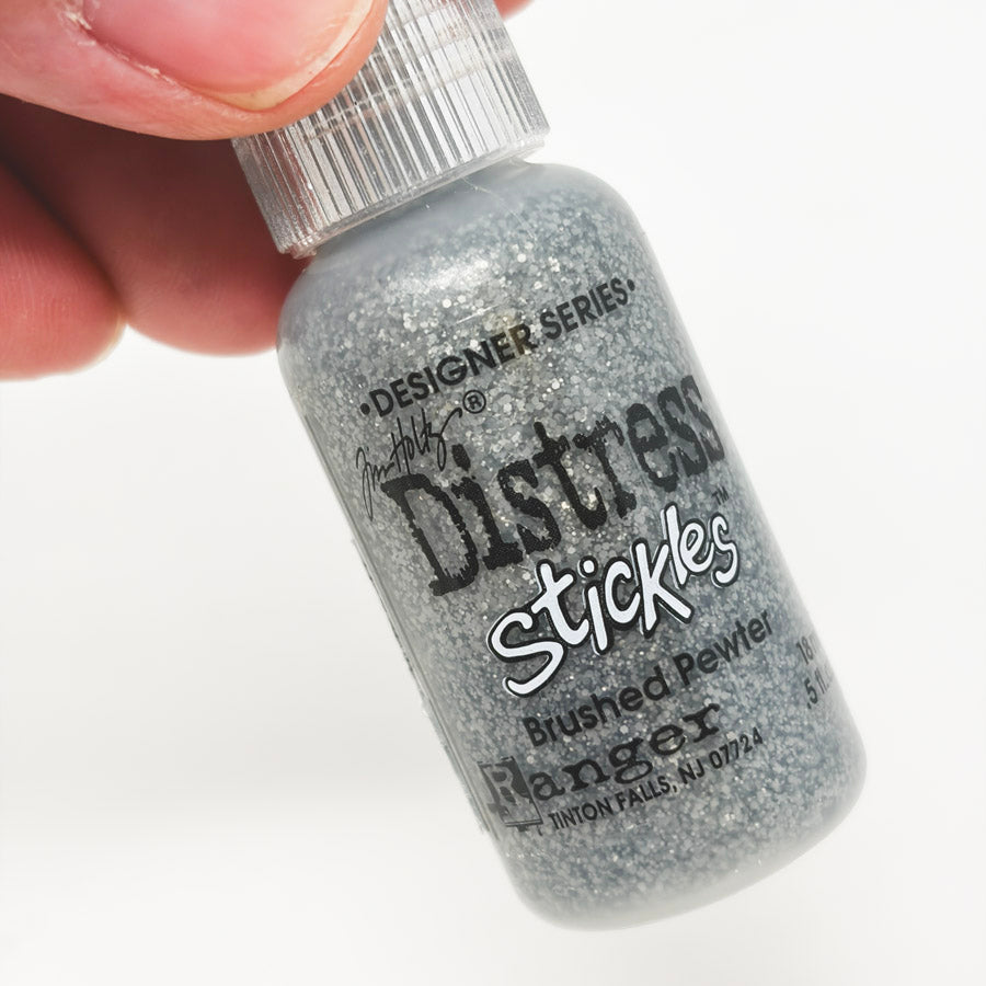 Distress Stickles Glitter Glue Brushed Pewter