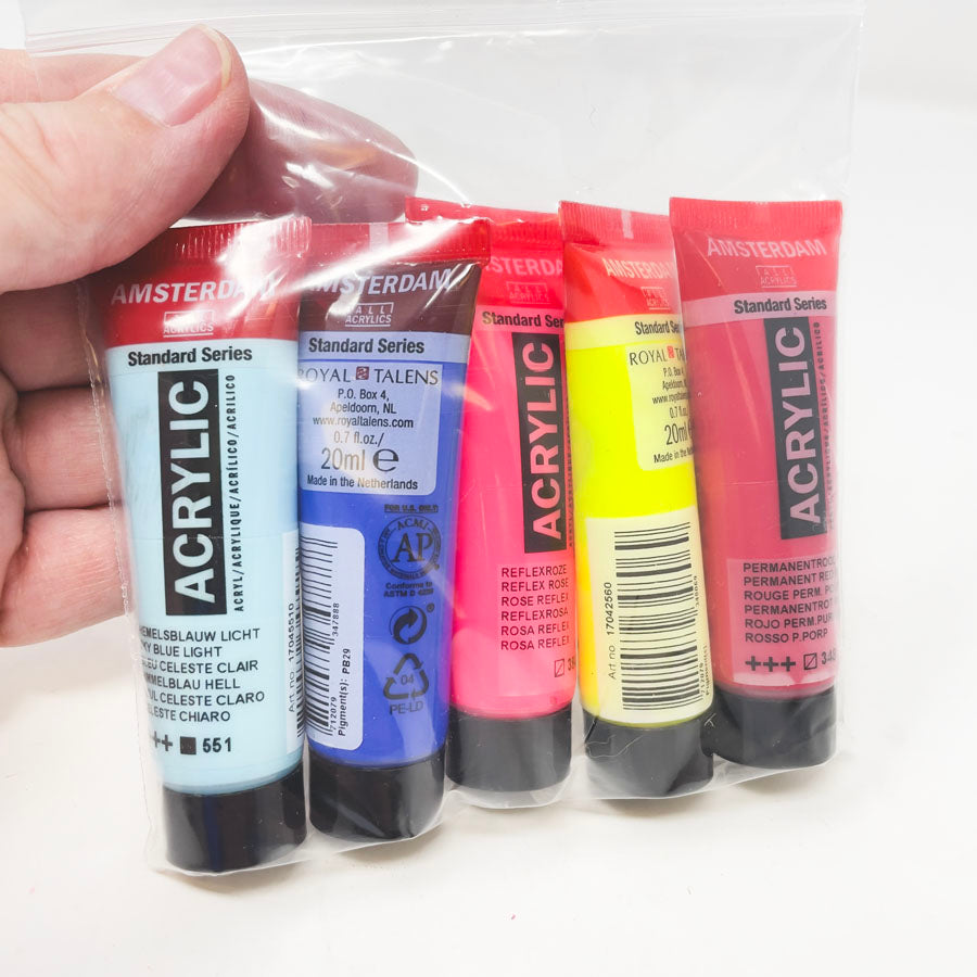 5 pc Royal Talens Amsterdam Acrylic Paint Bundle 20ml