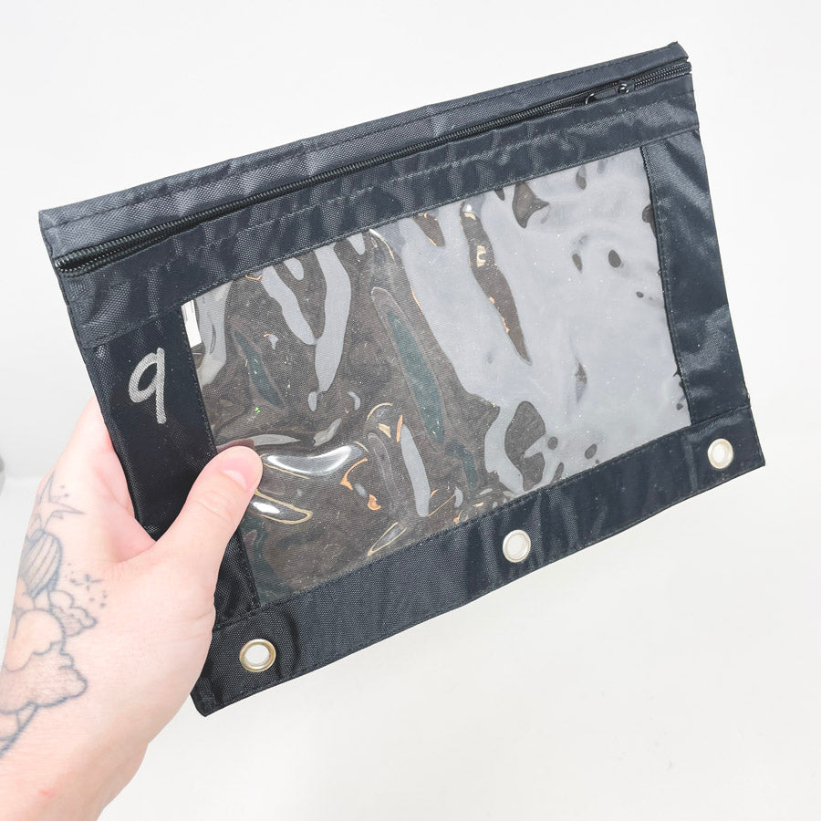 Black 3-Ring Binder Pencil Pouch
