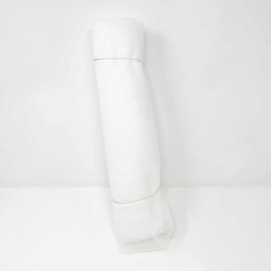 52" x 100" White Tulle