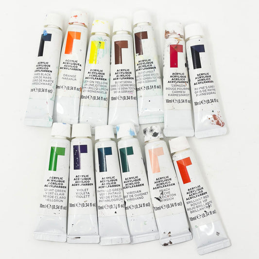 13 Piece Reeves Acrylic Paint Set - 10ml Tubes