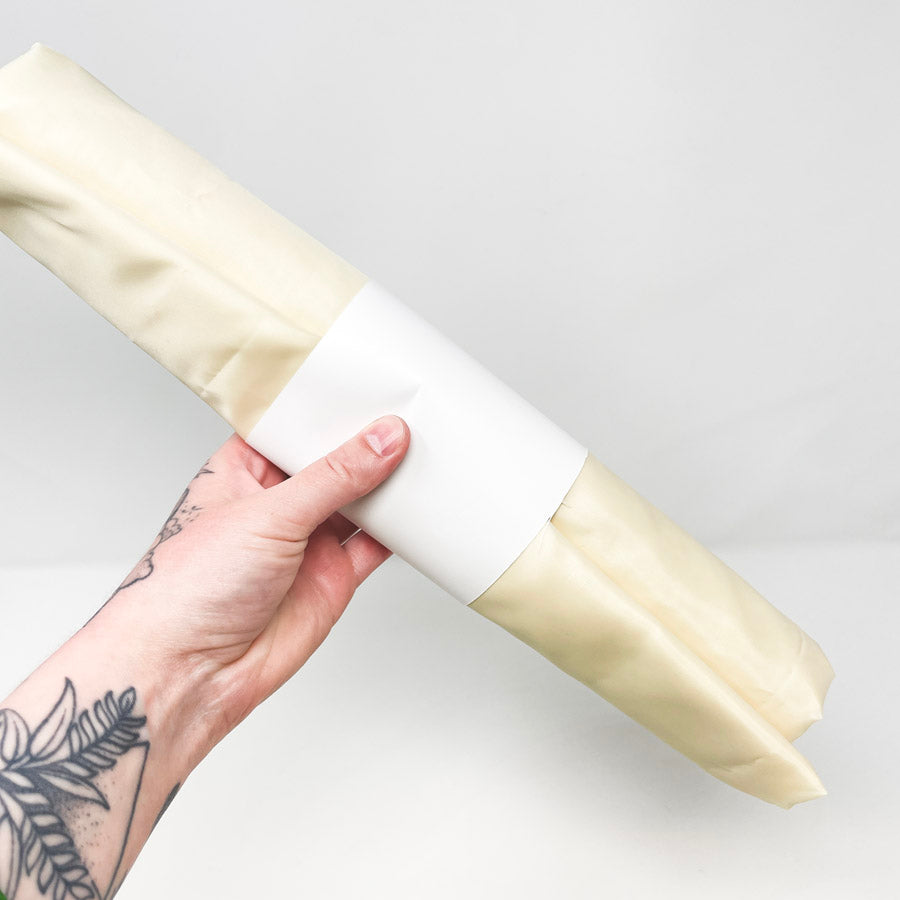 60" x 3.75 Yds Cream Polyester Satiny Fabric