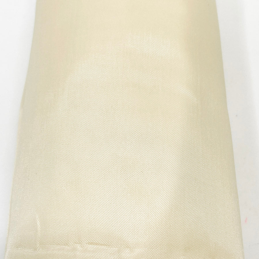 60" x 3.75 Yds Cream Polyester Satiny Fabric