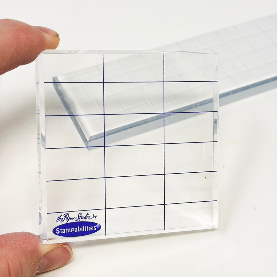 Acrylic Stamping Block with Grid