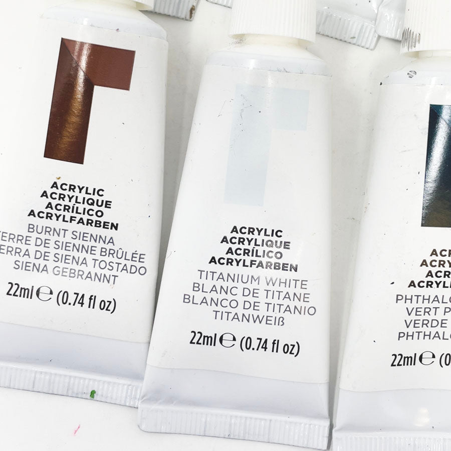 8 Piece Reeves Acrylic Paint Set - 22ml Tubes