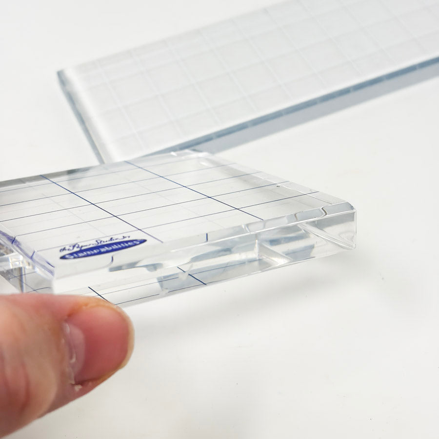Acrylic Stamping Block with Grid
