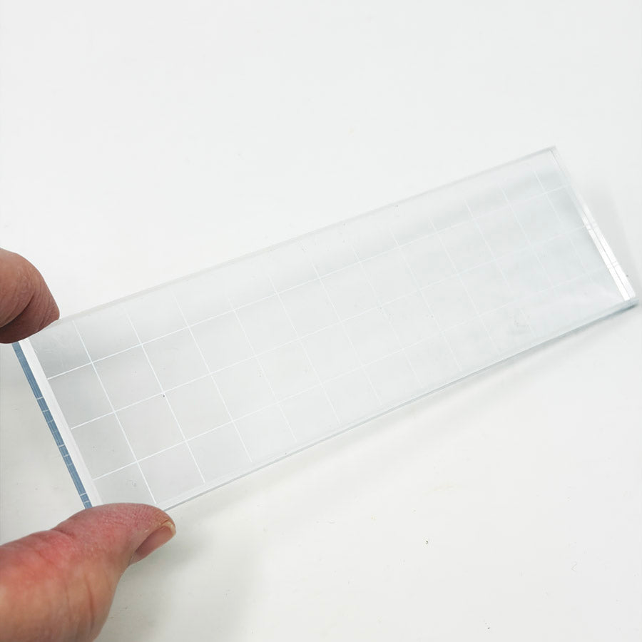Acrylic Stamping Block with Grid