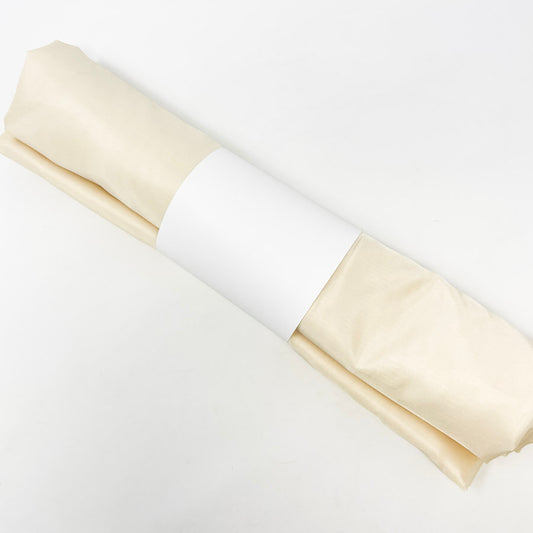 60" x 3.25 Yds Cream Polyester Satiny Fabric