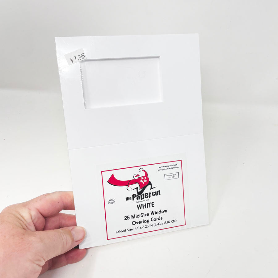 Mid-Size Window Overlay Cards - White - The Paper Cut