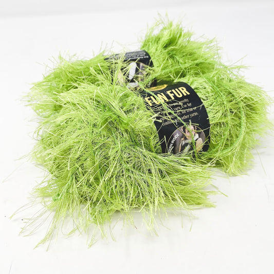 Lion Brand Fun Fur Yarn - Lime (1)
