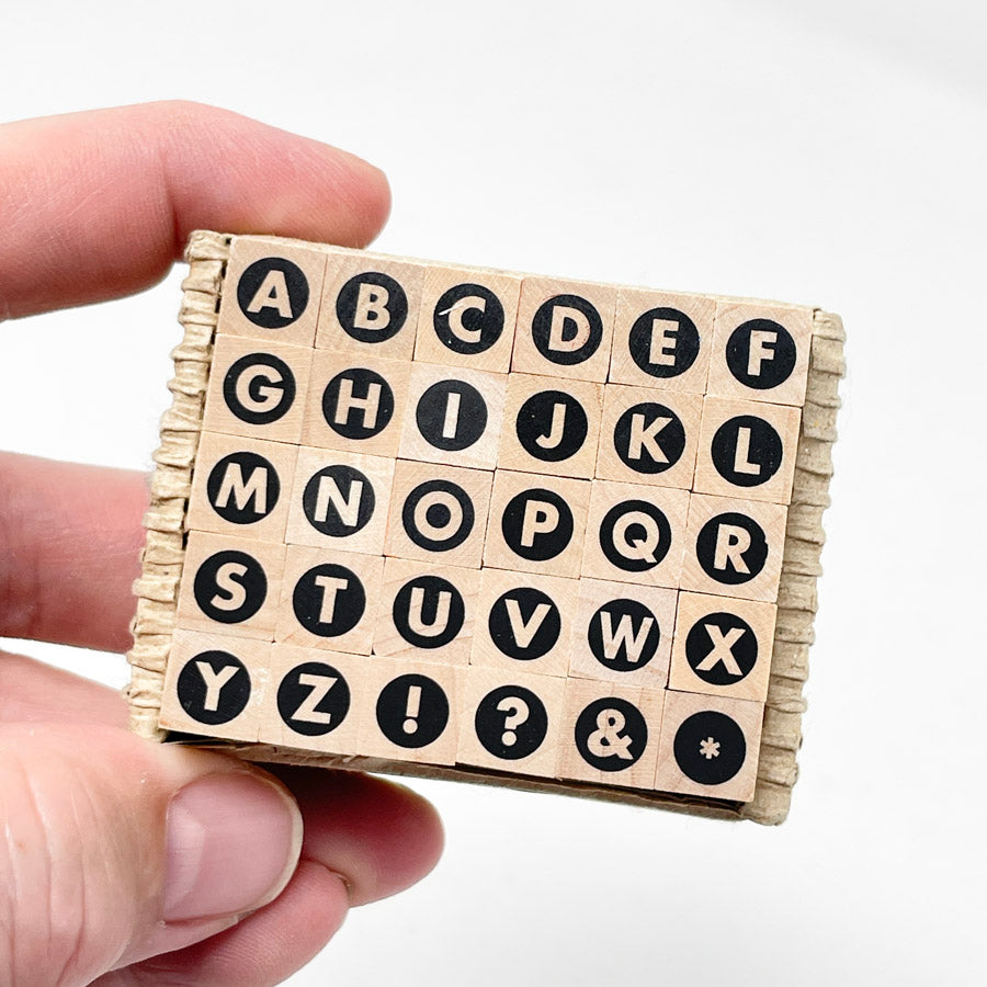 Buttons Alphabet Stamp Set - 30