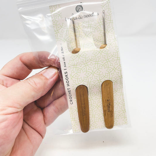 3 Hooks & Needles Wood Handled Crochet Hooks