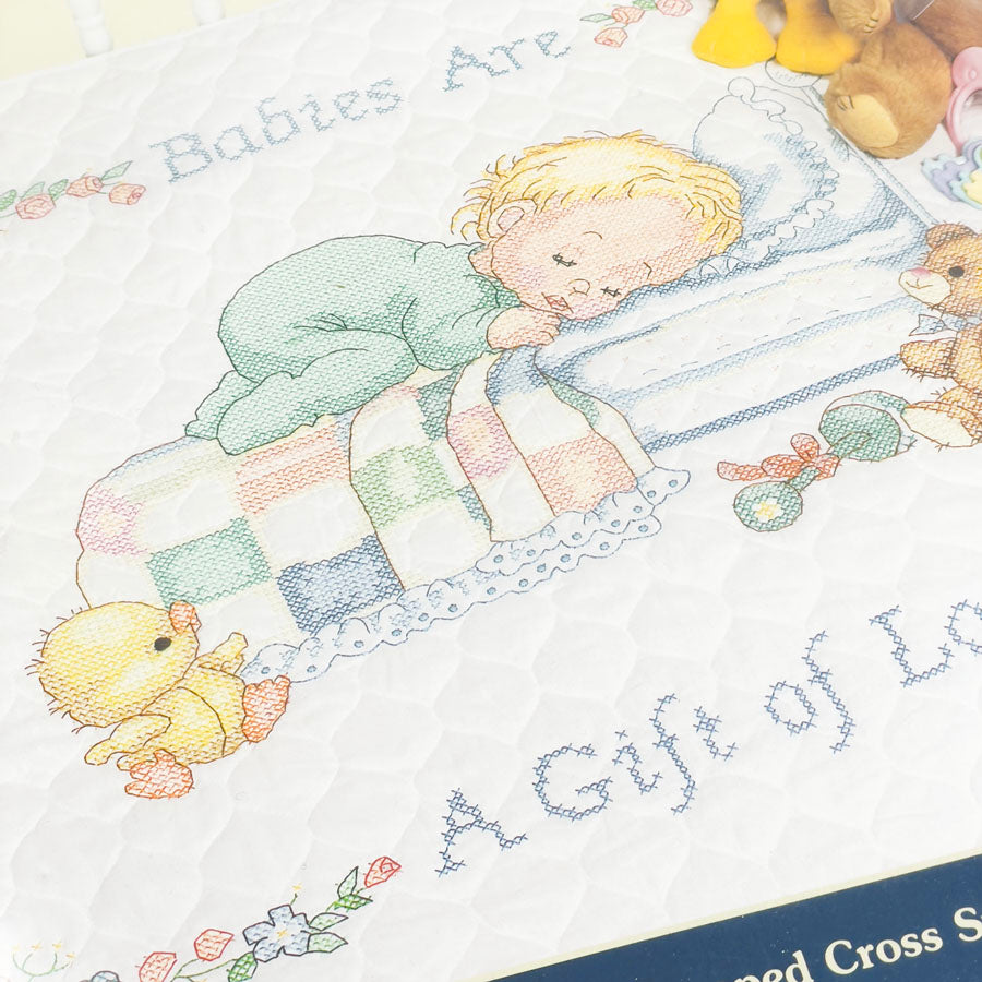 A Gift of Love Quilt Stamped Cross Stitch Kit - Sunset BabyHugs