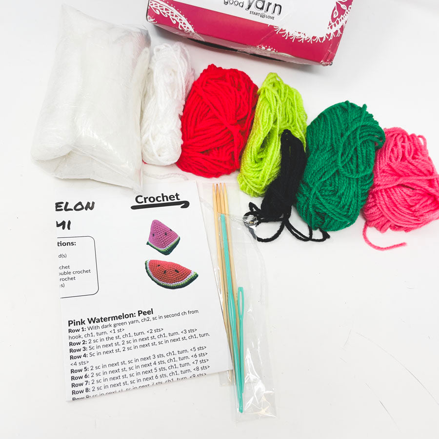 Darn Good Yarn DIY Watermelon Amigurumi Kit