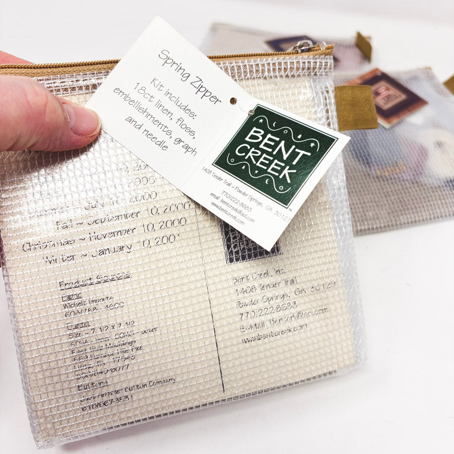 Bent Creek Square Zipper Cross Stitch Kits