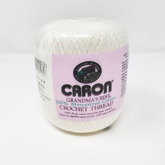 Caron Grandma's Best Crochet Thread - White