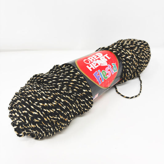 Red Heart Fiesta Black Stripe Yarn