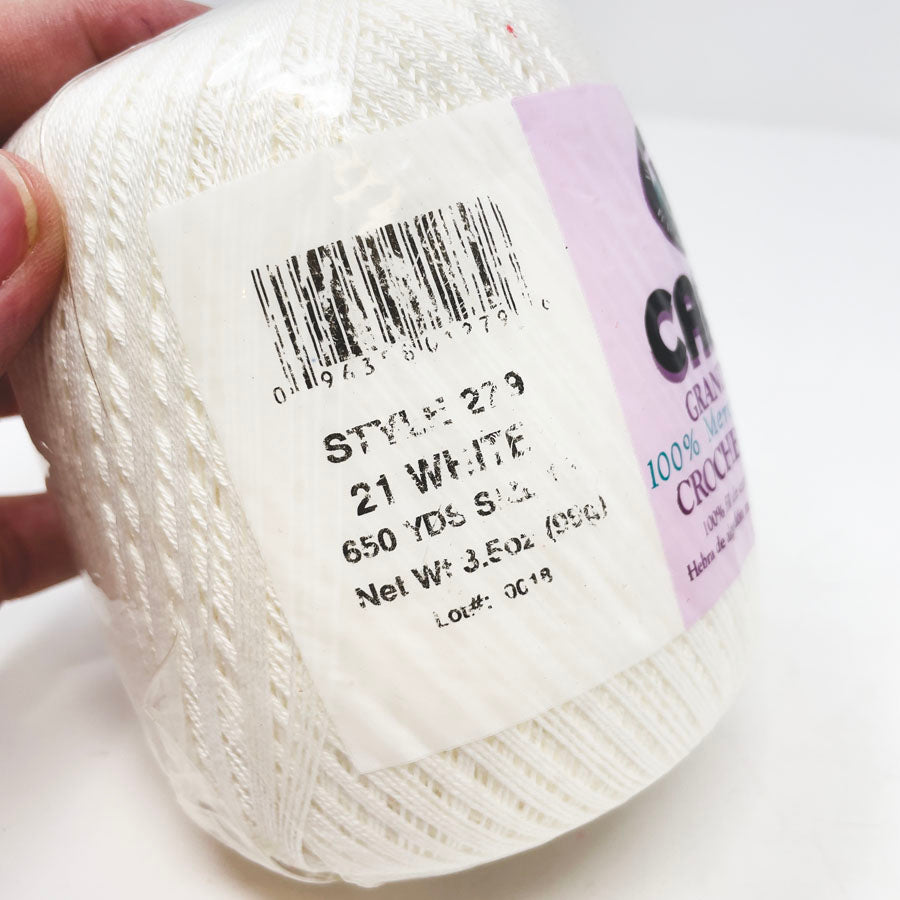 Caron Grandma's Best Crochet Thread - White